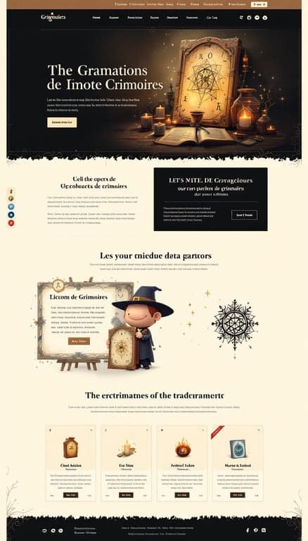 E-commerce Grimoire: Design Épuré et Intuitif
