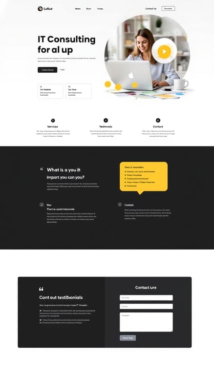 Modern IT Consulting Website Layout