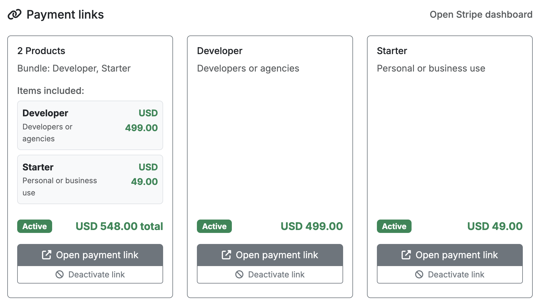GetSite Stripe Payment Integration