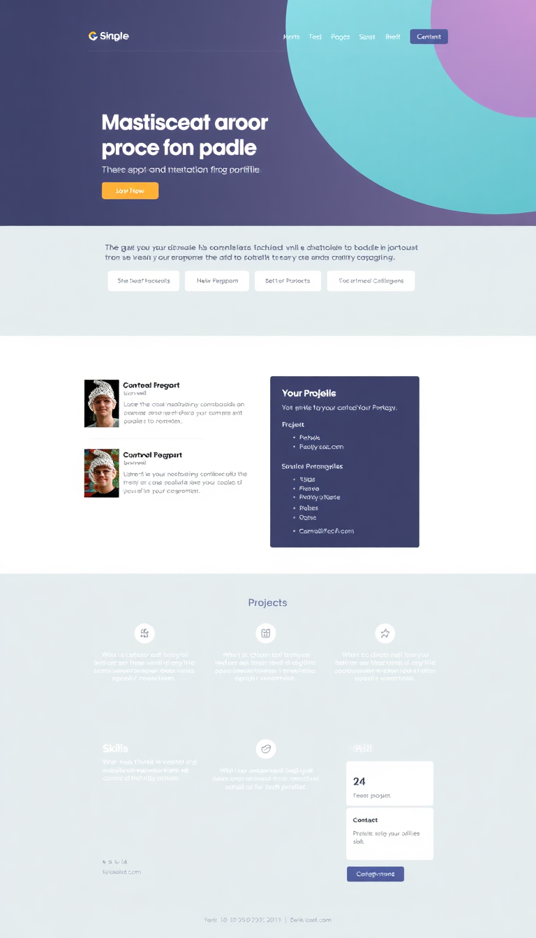 Design a simple one-page website to showcase your portfolio as a backend computer programmer. Include sections for your projects, skills, and contact information.