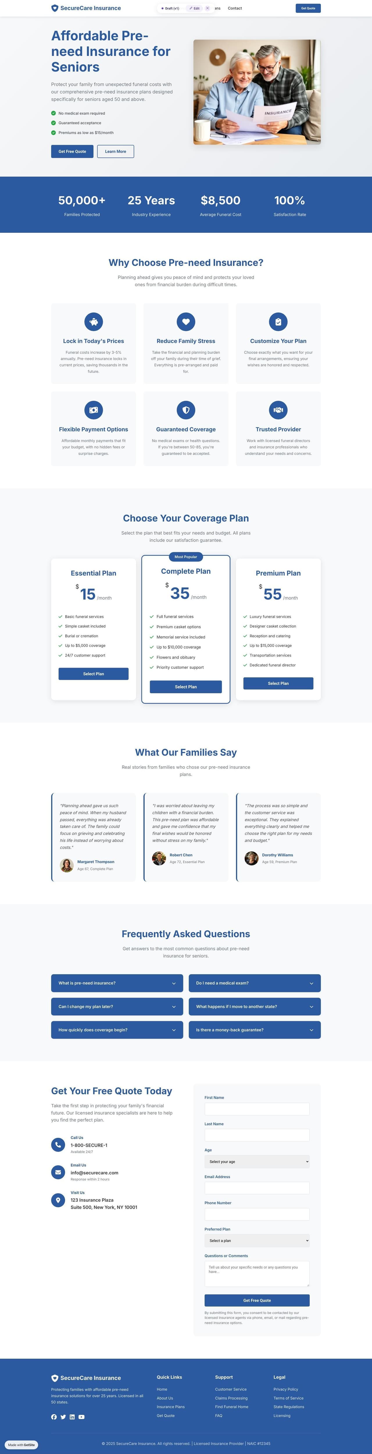 Senior Affordable Pre-need Insurance - Secure Your Family's Future