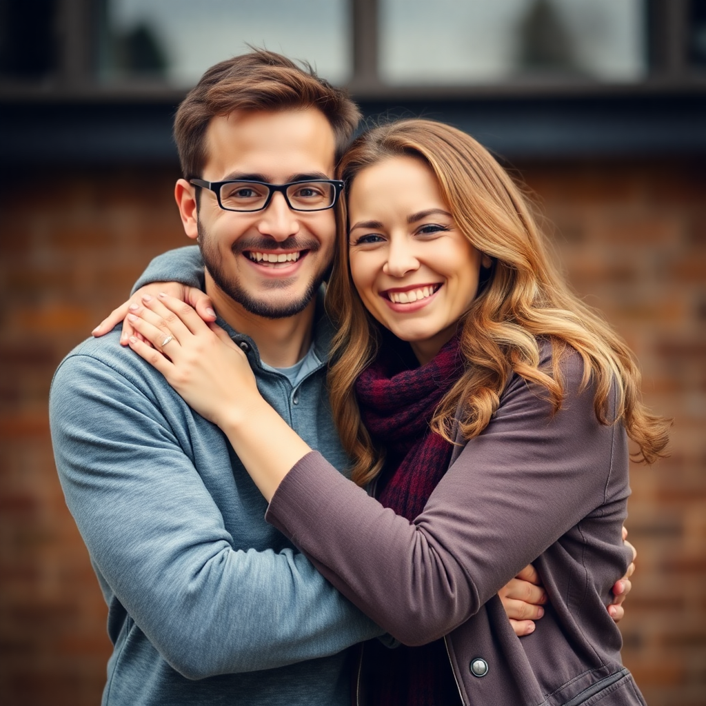 happy couple embracing, representing improved relationships through our services