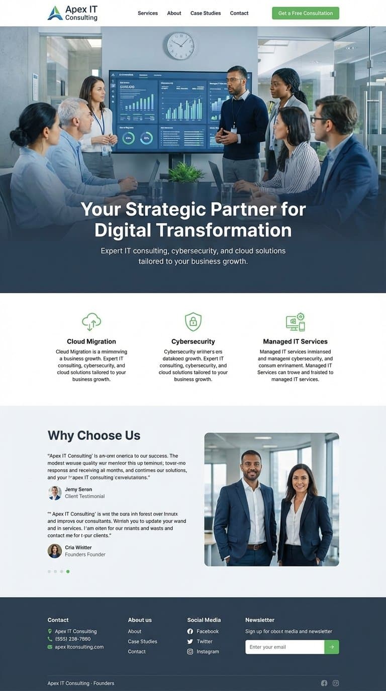 i want a website for my it consulting business