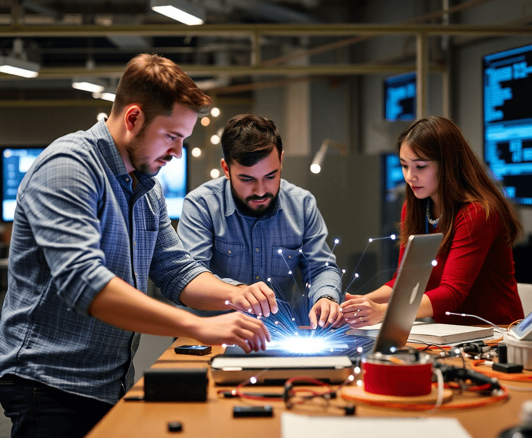 equipe da autis trabalhando em soluções digitais inovadoras
