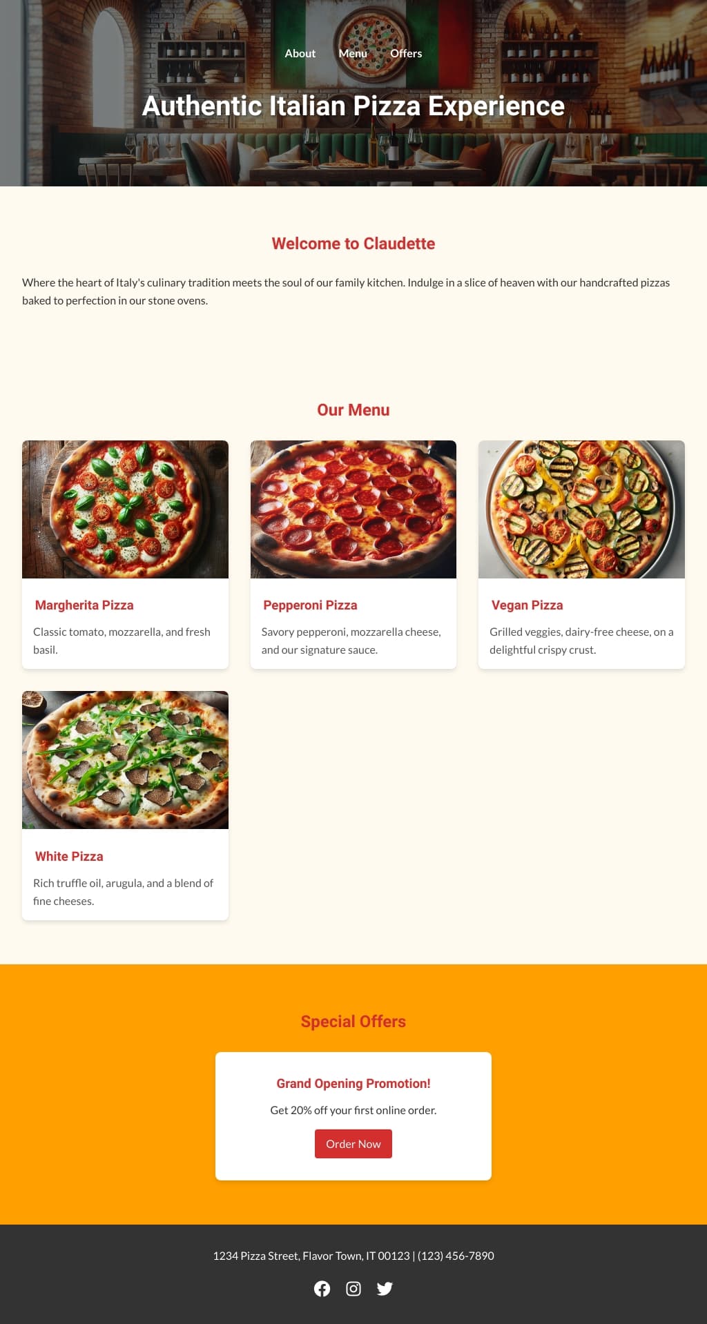 Claudette Pizza