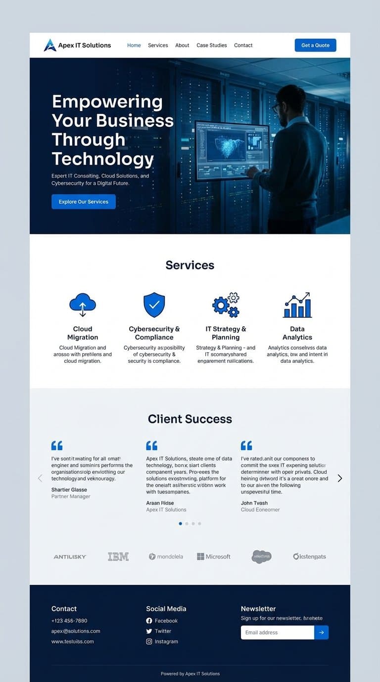 i want a website for my it consulting business