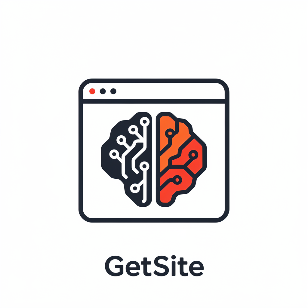 A logo for my SaaS application that builds websites with AI. It's called GetSite.