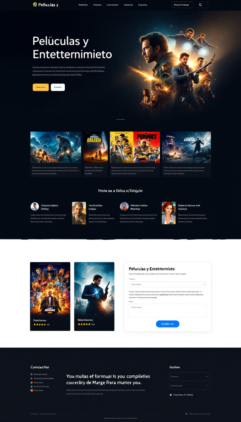 Crea un sitio web de una sola página titulado 'Películas y Entretenimiento' con un diseño atractivo y funcional. Incluye una galería de pósters de películas de diversos géneros, con botones de 'Comprar' o 'Alquilar' que dirijan a WhatsApp para completar la transacción.