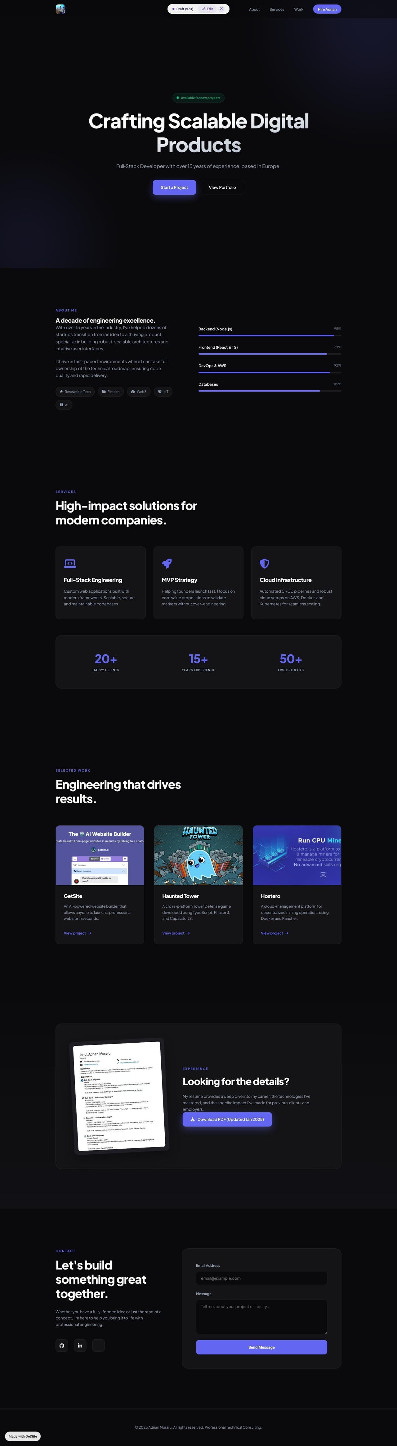 Adrian Moraru - Full Stack Developer (available for work)