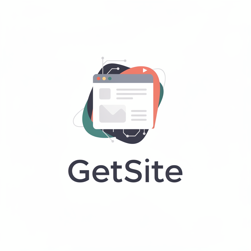 A logo for my SaaS application that builds websites with AI. It's called GetSite.
