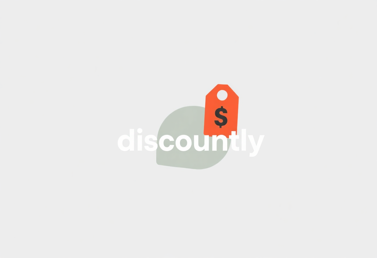 discountly logo featuring a stylized 'd' with a price tag