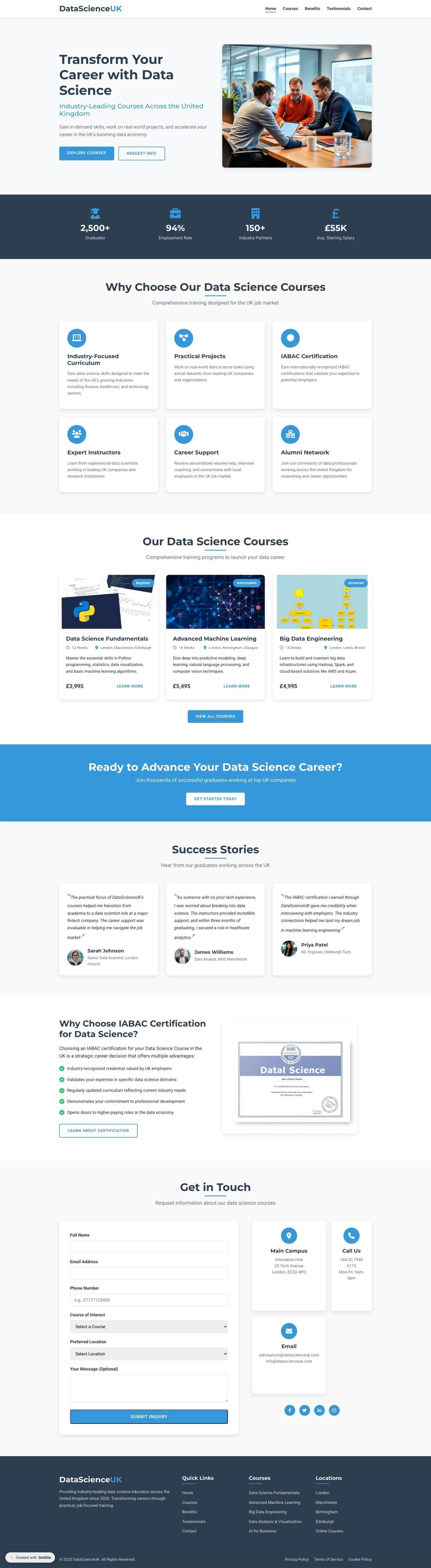 DataScience UK - Premium Data Science Courses