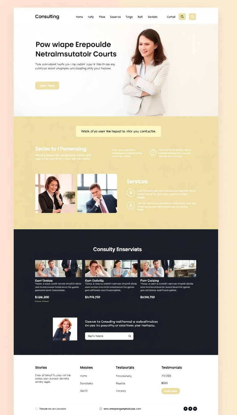 create a website for my consulting business