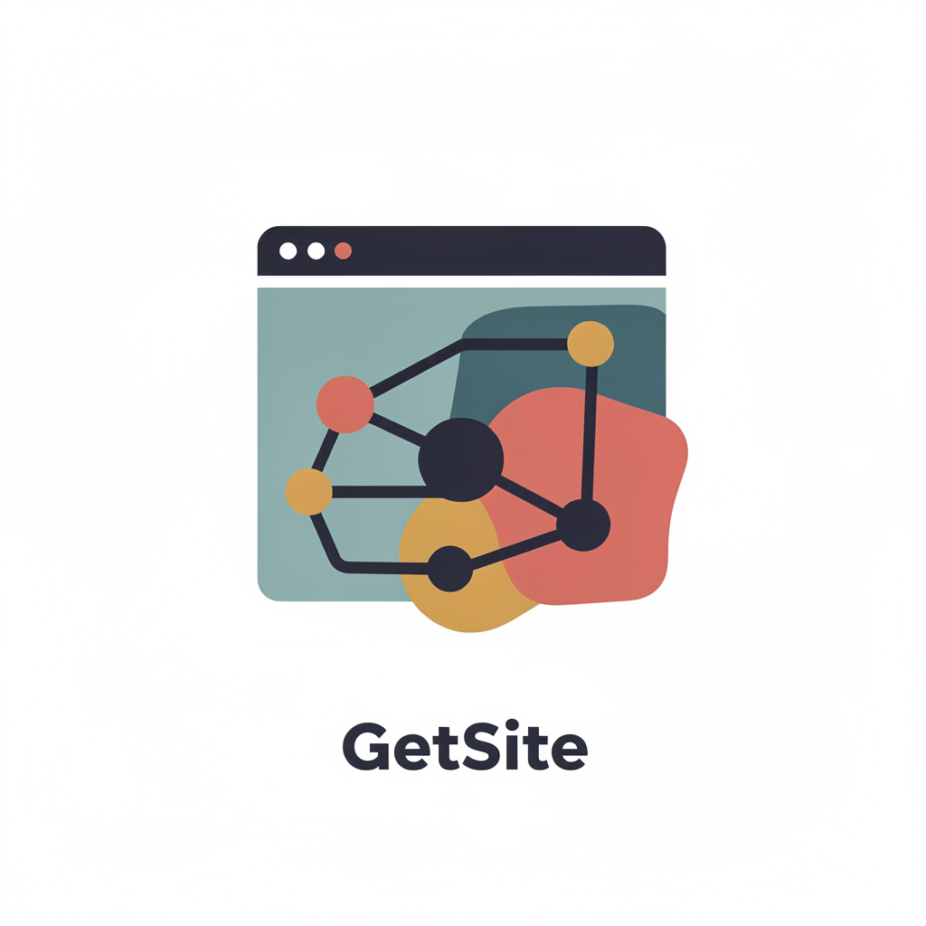 A logo for my SaaS application that builds websites with AI. It's called GetSite.