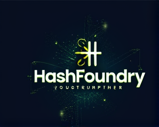 HashFoundry logo with futuristic blockchain design and # sign