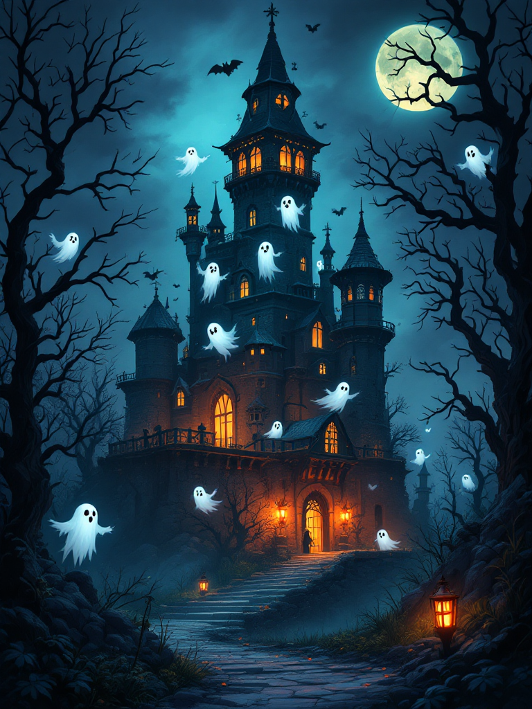 haunted tower game. ghosts and towers as seen on mobile