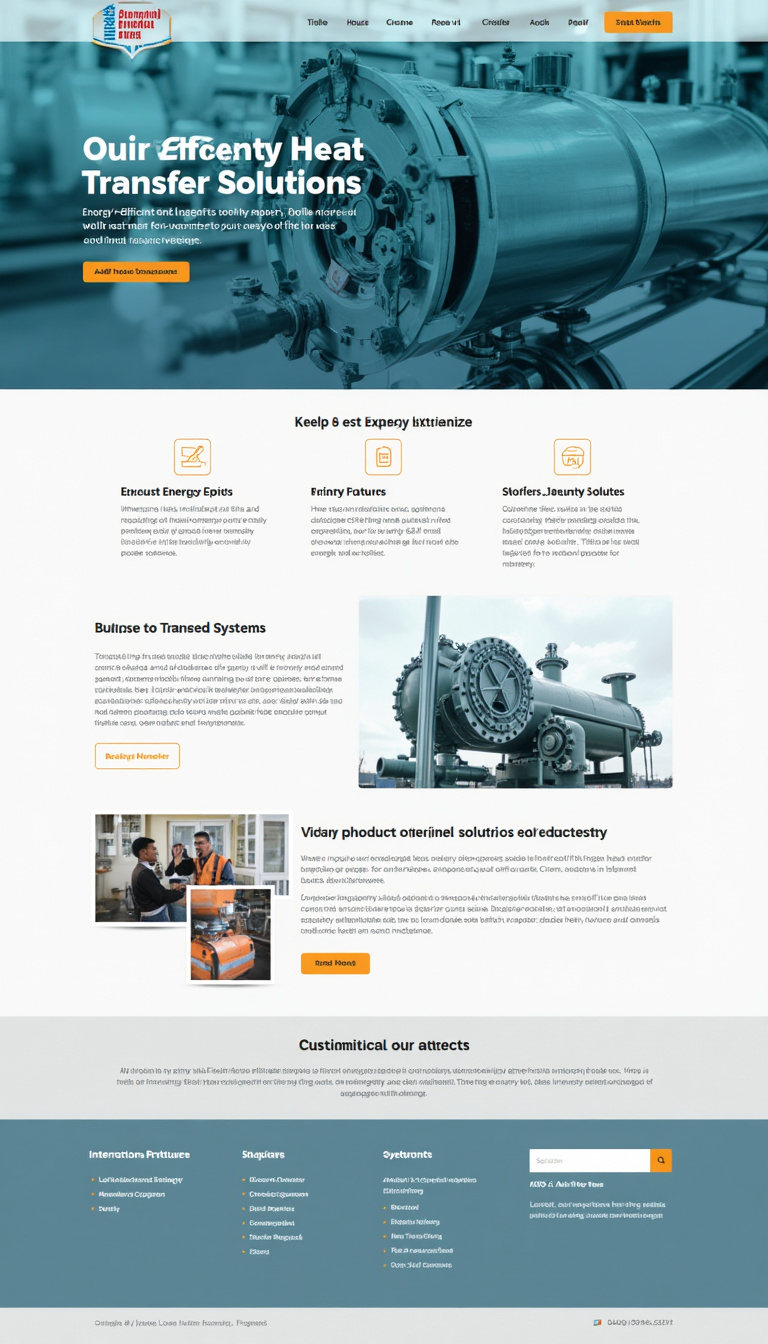 Create a simple, one-page website for Quick Petro Heat Transfer Solutions, showcasing their energy-efficient, eco-friendly heat transfer systems for various industries. Highlight their services, team expertise, and benefits, emphasizing sustainability and tailored solutions for businesses.