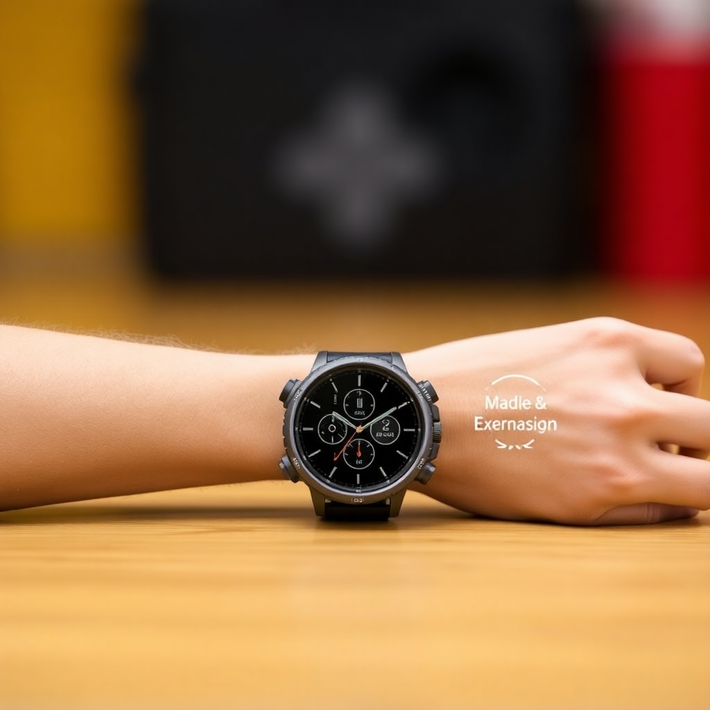 fitness-focused smartwatch with a rugged design and advanced workout tracking capabilities