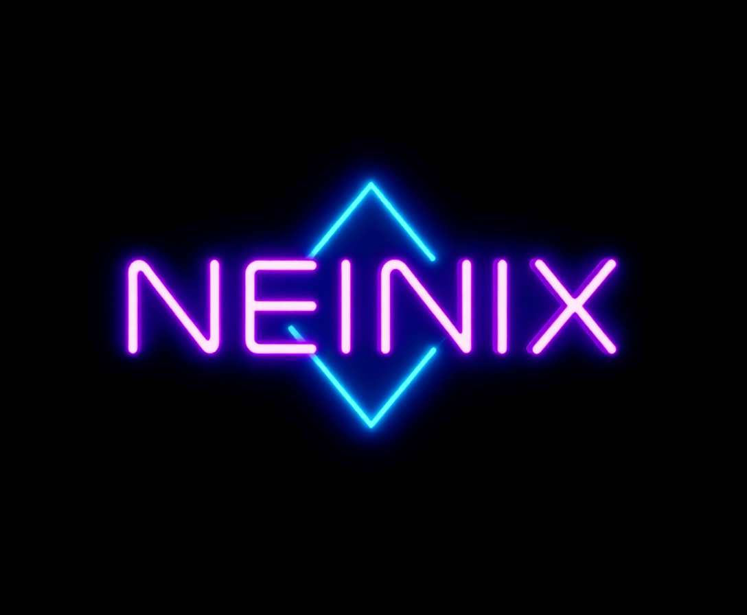 neonix footer logo with neon blue accent