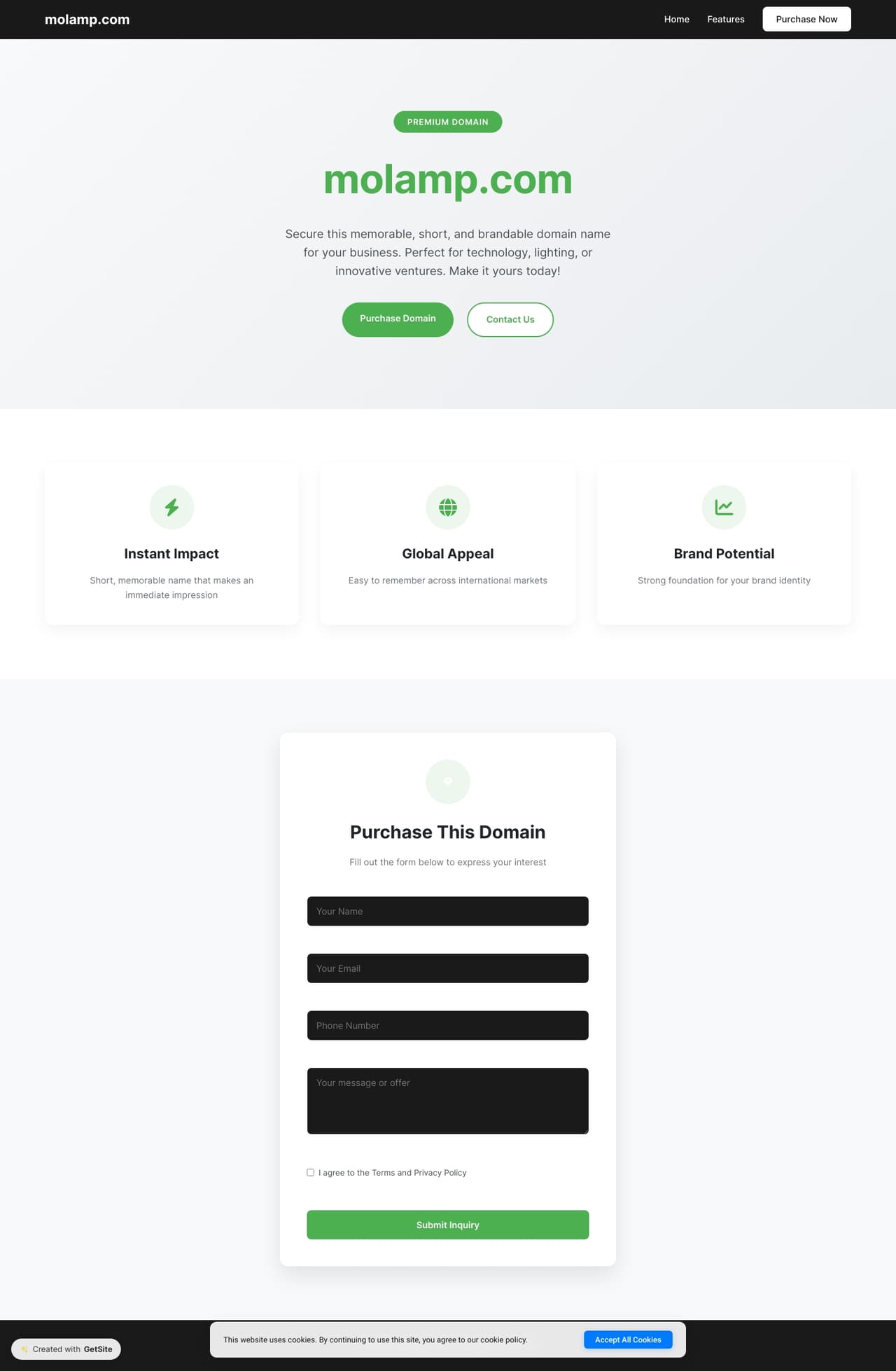 molamp.com - Premium Domain For Sale | Secure Your Brand Name Today