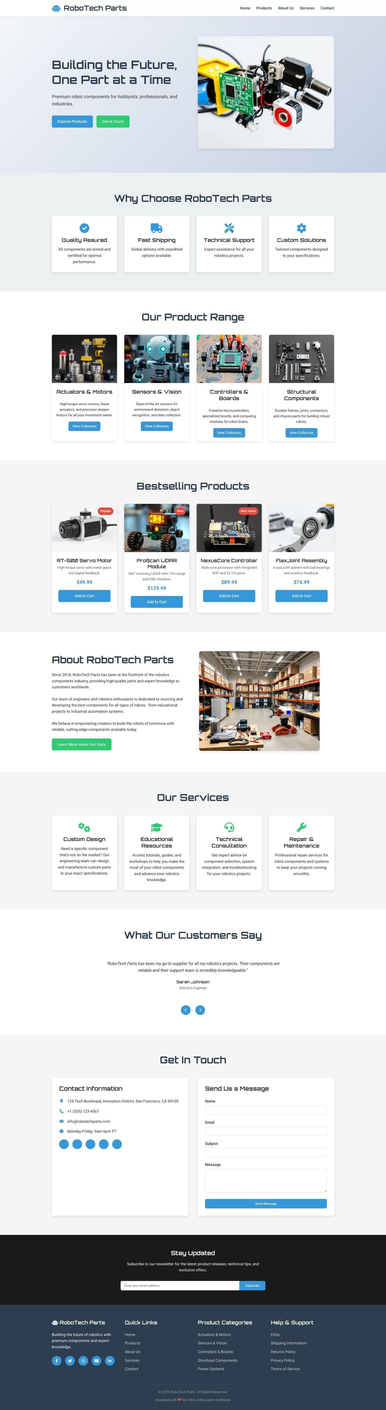 RoboTech Parts - Premium Robot Components
