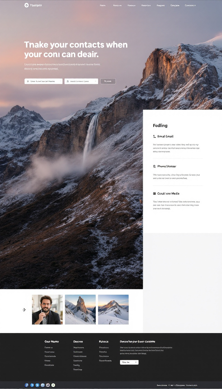 Create a simple one-page website that prominently displays my contact information, featuring a clean and modern design. Include sections for my name, email, phone number, and social media links.