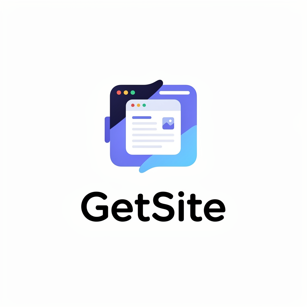 A logo for my SaaS application that builds websites with AI. It's called GetSite.