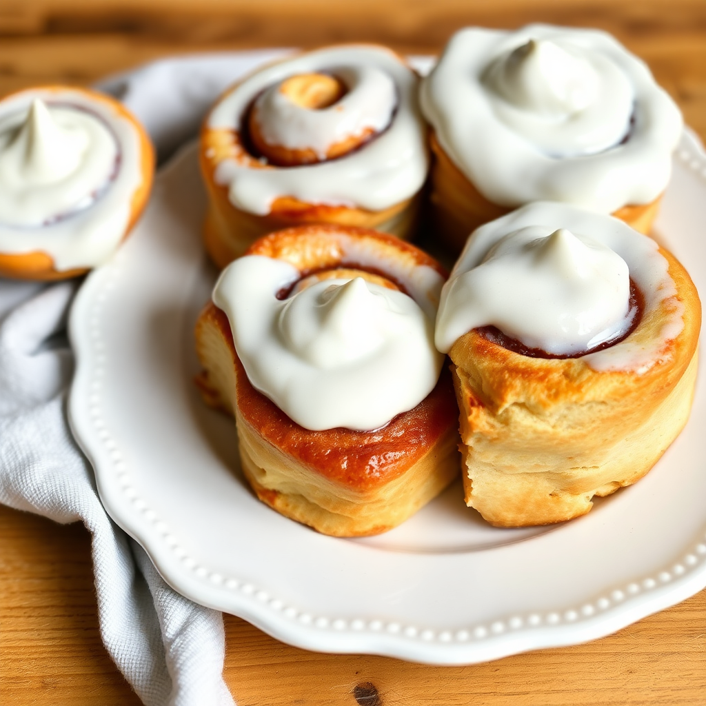 warm cinnamon rolls with cream cheese frosting