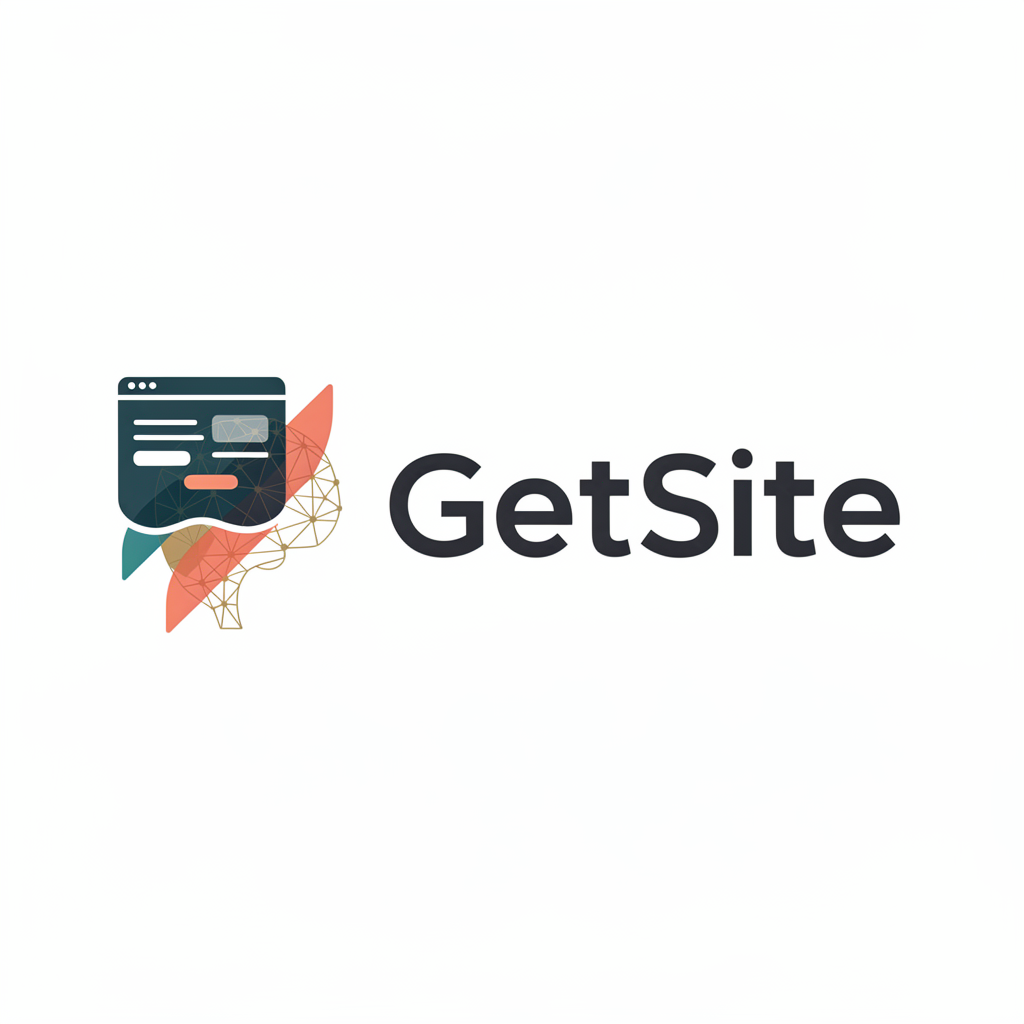 A logo for my SaaS application that builds websites with AI. It's called GetSite.
