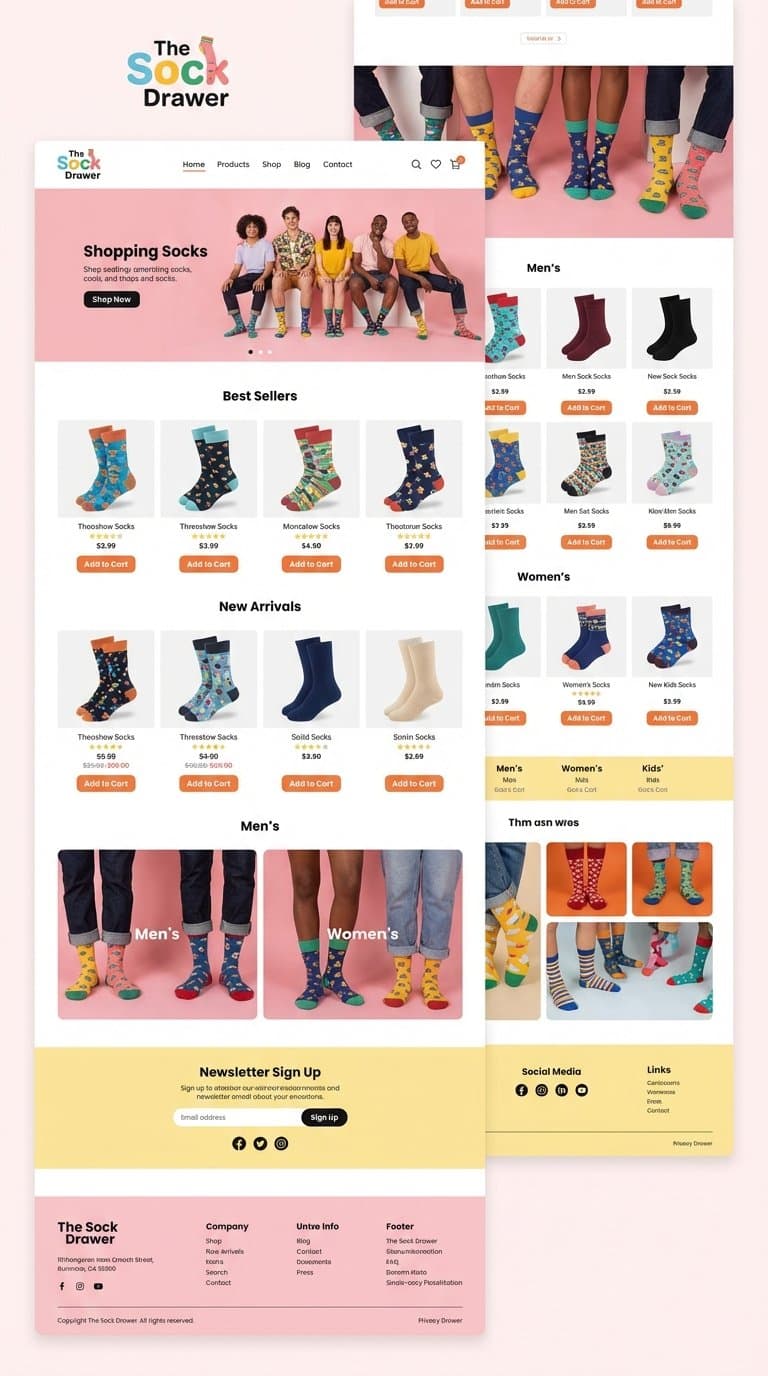 site for my shop that sells socks
