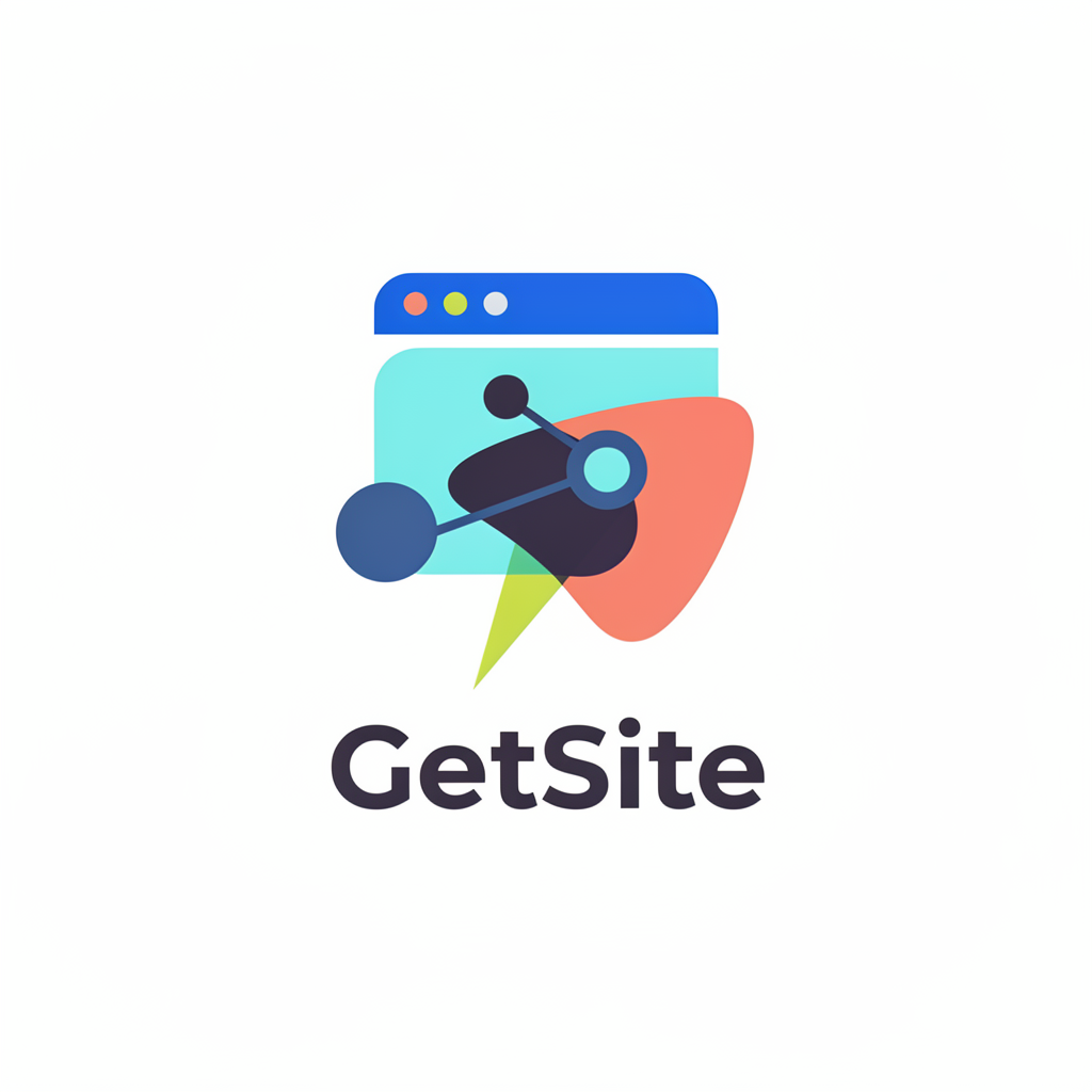 A logo for my SaaS application that builds websites with AI. It's called GetSite.