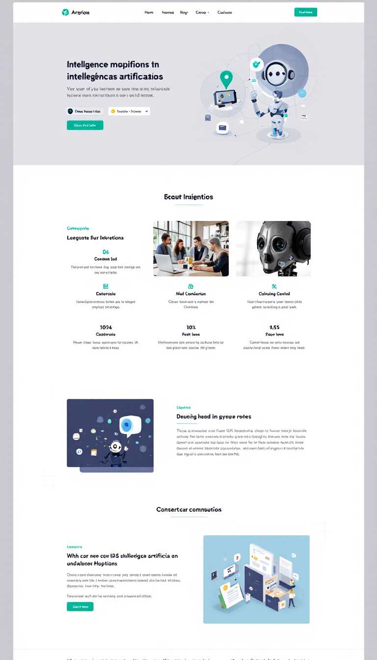 Crie um site simples e clean que reúna informações sobre diversas inteligências artificiais, permitindo que os usuários façam consultas facilmente. O design deve ser intuitivo, com categorias e links para diferentes IAs disponíveis em um único local.