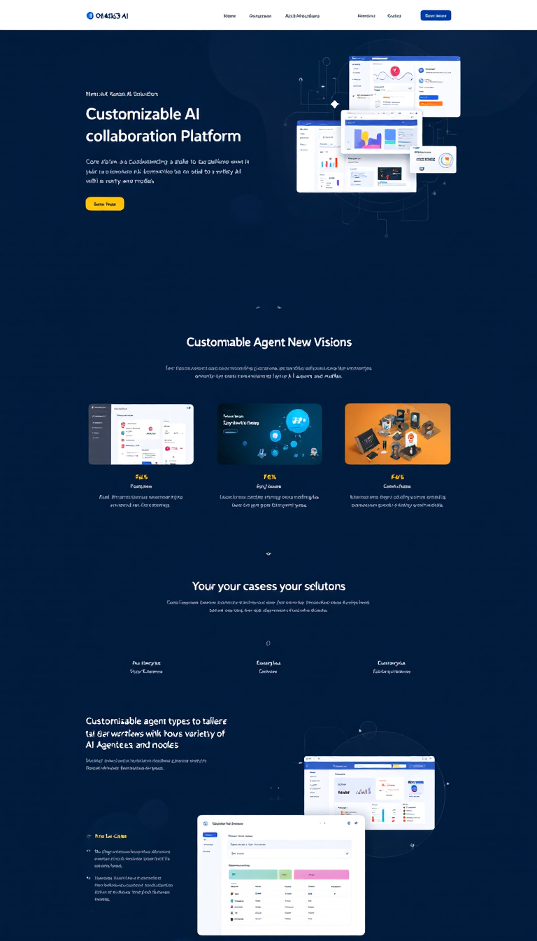 Create a simple one-page website for "Or4cl3 AI Solutions", showcasing the Synth3sis platform. Highlight its core vision of a customizable AI collaboration platform, allowing users to tailor workflows with a variety of AI agents and models. Include key features such as customizable agent types, user-friendly interface, and examples of use cases, all presented in a clean and visually appealing layout.