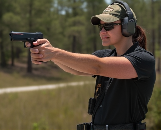 NRA certified firearm safety instructor in Orlando teaching proper gun safety techniques