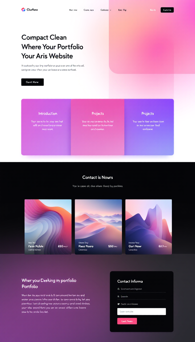 Design a simple, clean one-page portfolio website that showcases my work and skills, featuring sections for an introduction, projects, and contact information. Use a modern layout with a professional color scheme.