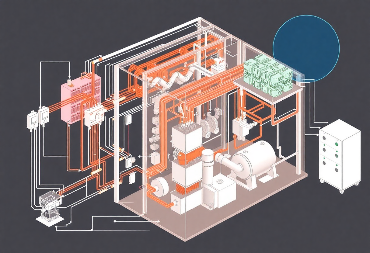 mep design service illustration showing electrical and mechanical systems