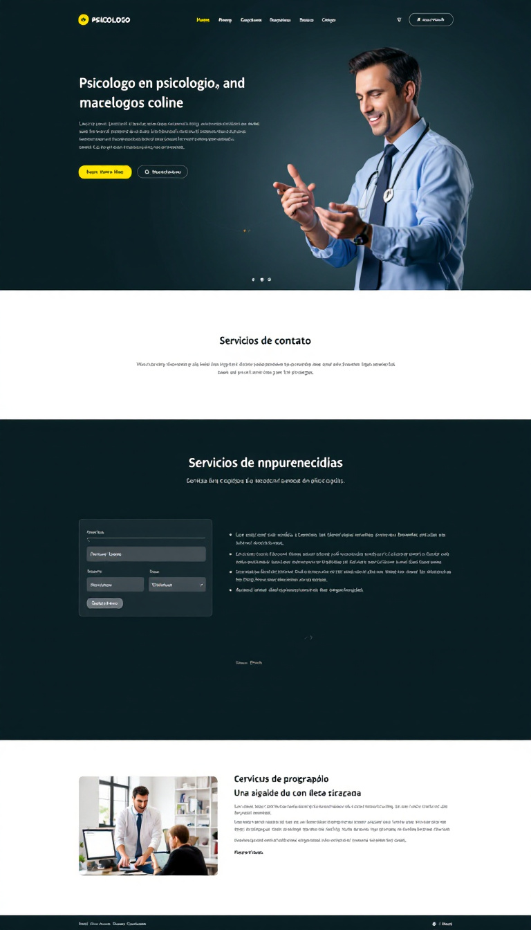 Crie uma página web simples e limpa para um psicólogo, destacando serviços oferecidos, informações de contato e uma breve biografia do profissional. Utilize um design acolhedor e moderno.