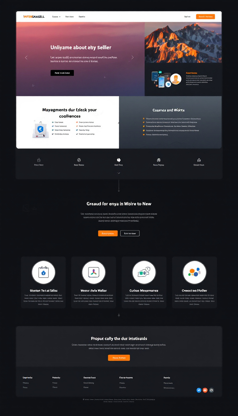 Estou criando um site simples e clean para a apresentação da minha empresa, a INTEGRASELL LLC, que é uma Amazon seller. Preciso de um design moderno, mas ainda sem logo ou layout definido.