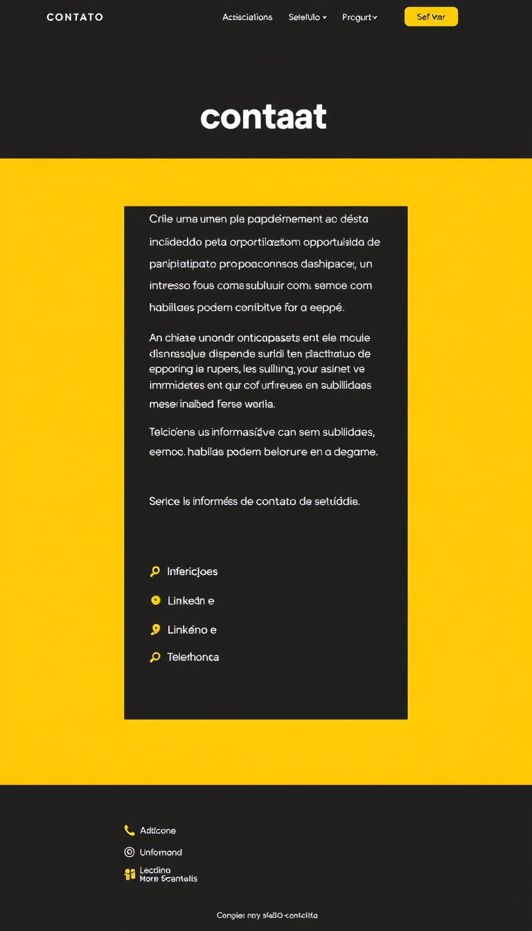 Crie uma página de contato no estilo do dashboard, incluindo um agradecimento pela oportunidade de participar do processo seletivo e manifestando interesse em discutir como suas habilidades podem contribuir para a equipe. Adicione as informações de contato: e-mail, LinkedIn e telefone, utilizando o layout como referência.