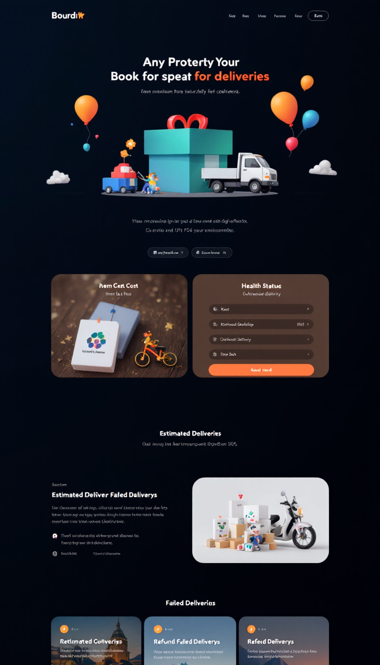 Design a one-page eCommerce website for customers, featuring sections for item cost, health status, seller details, estimated delivery information, and refund options for failed deliveries. Incorporate smooth transition effects and a claymorphism UI style for a modern look.
