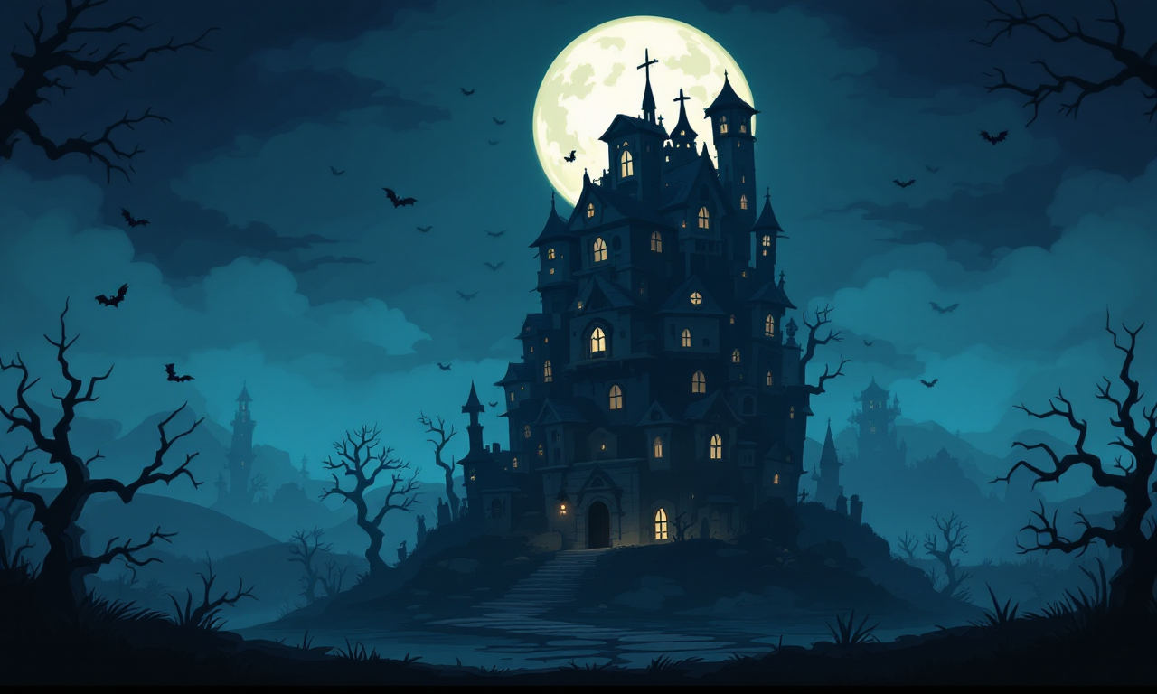 haunted tower game. ghosts and towers as seen on mobile