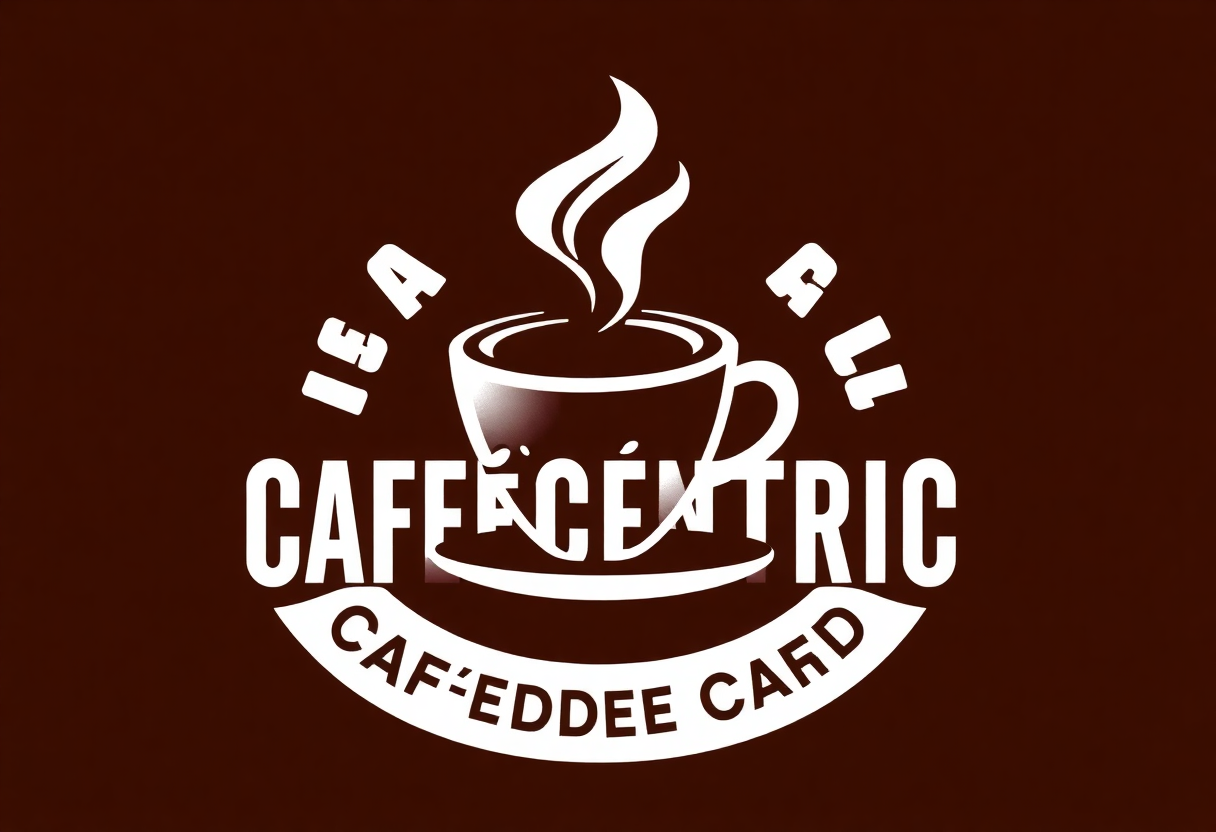 logo de cafécéntrico, un acogedor café local