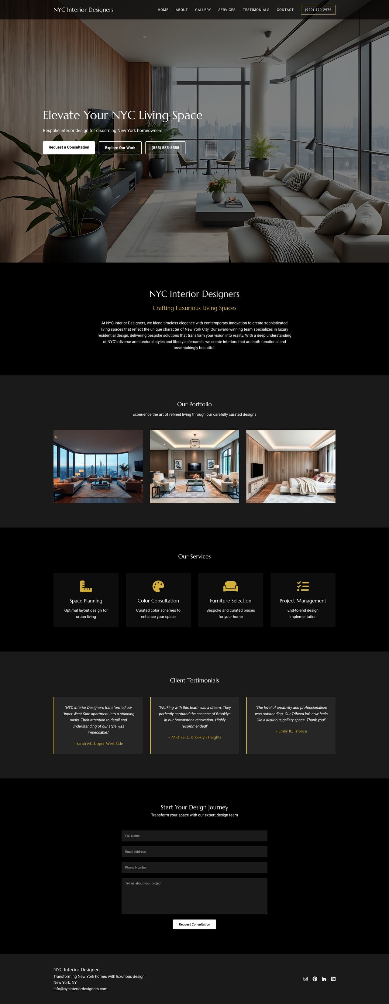 NYC Interior Designers - Luxury Home Design Services