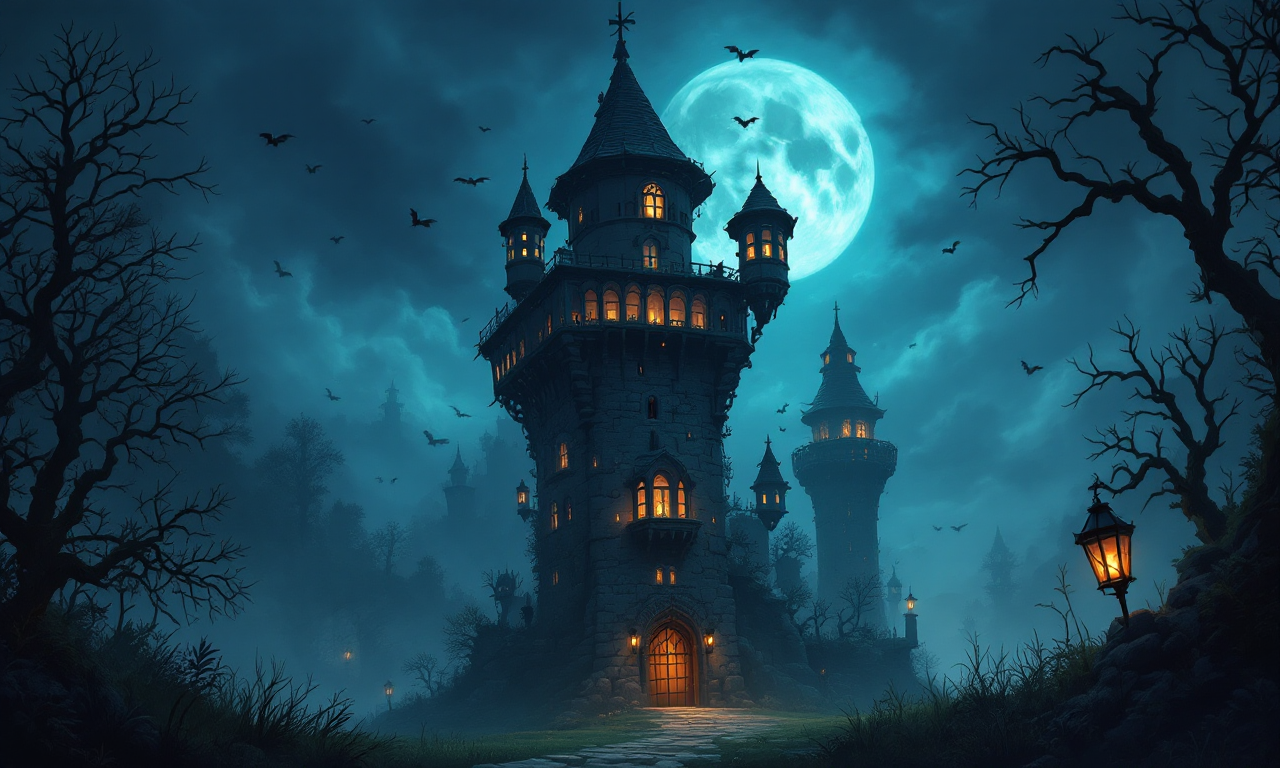haunted tower game. ghosts and towers as seen on mobile