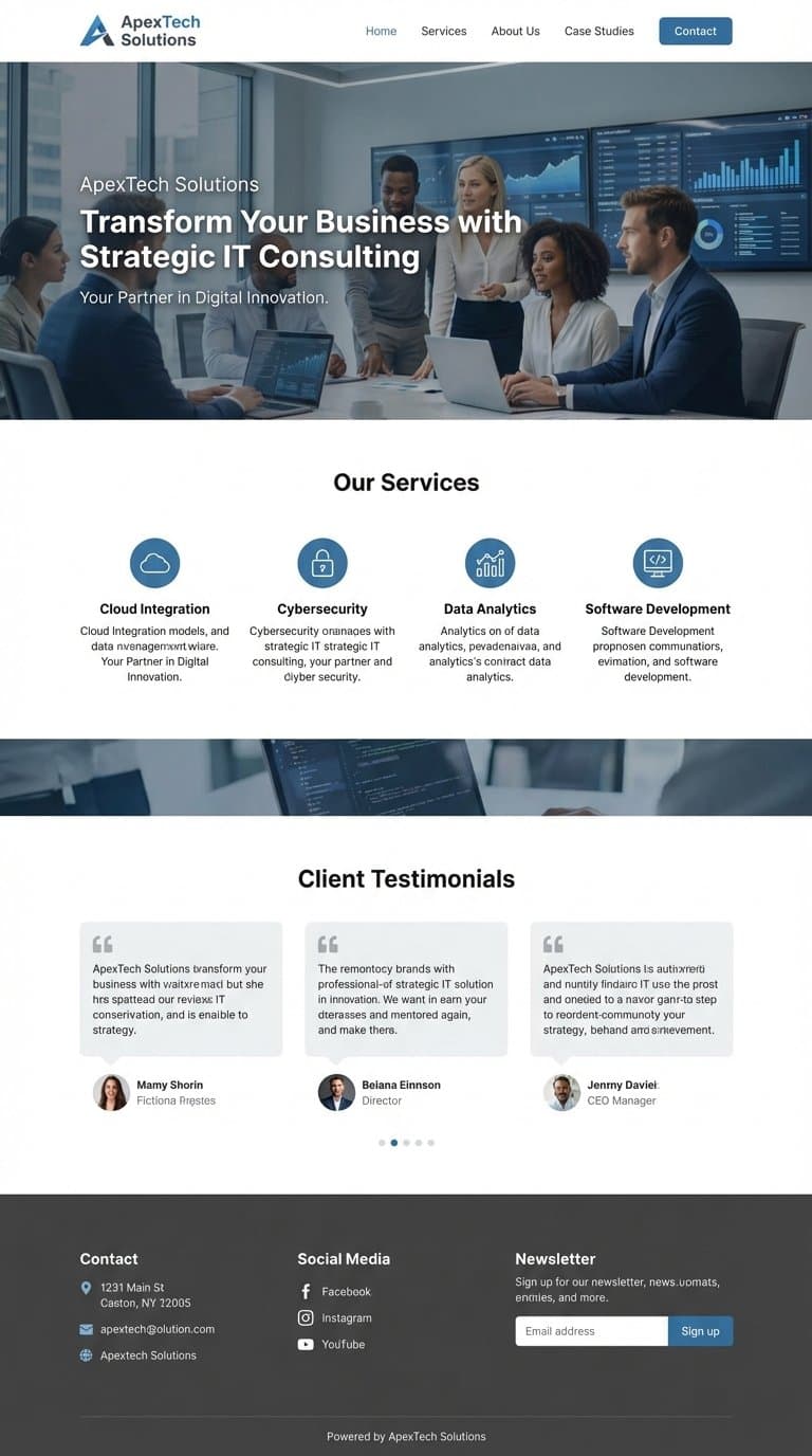 i want a website for my it consulting business