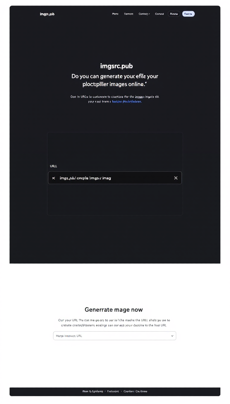 Design a one-page website for a service called imgsrc.pub, where users can easily generate placeholder images online. Include simple instructions on how to customize and manipulate the URL to create different placeholders.
