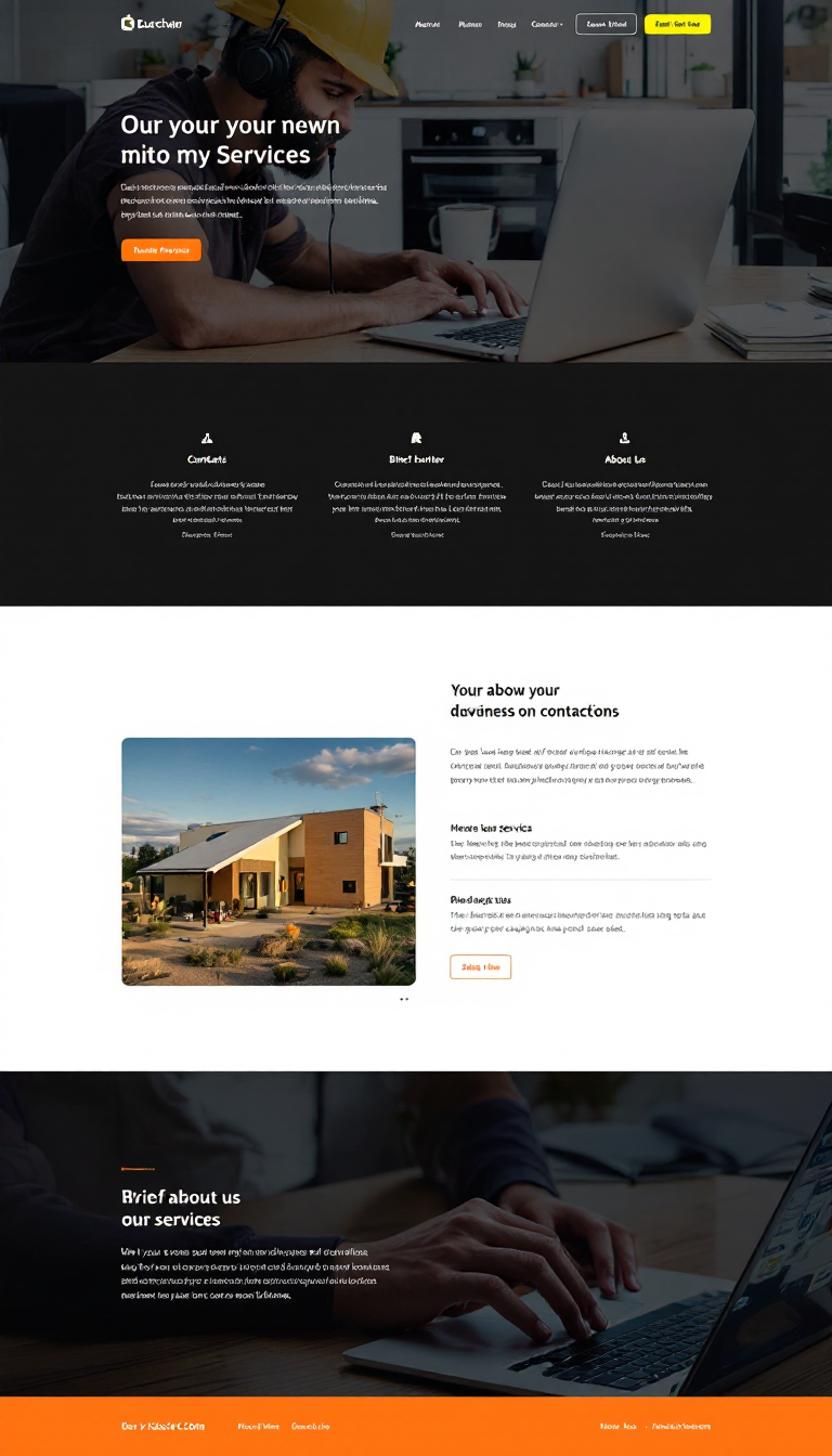Design a simple, clean one-page website for my business showcasing our services, contact information, and a brief about us. Include a visually appealing layout with easy navigation.